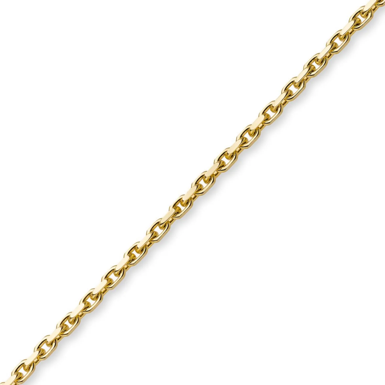 4mm Kette Collier Ankerkette aus 585 Gold Gelbgold, 45cm