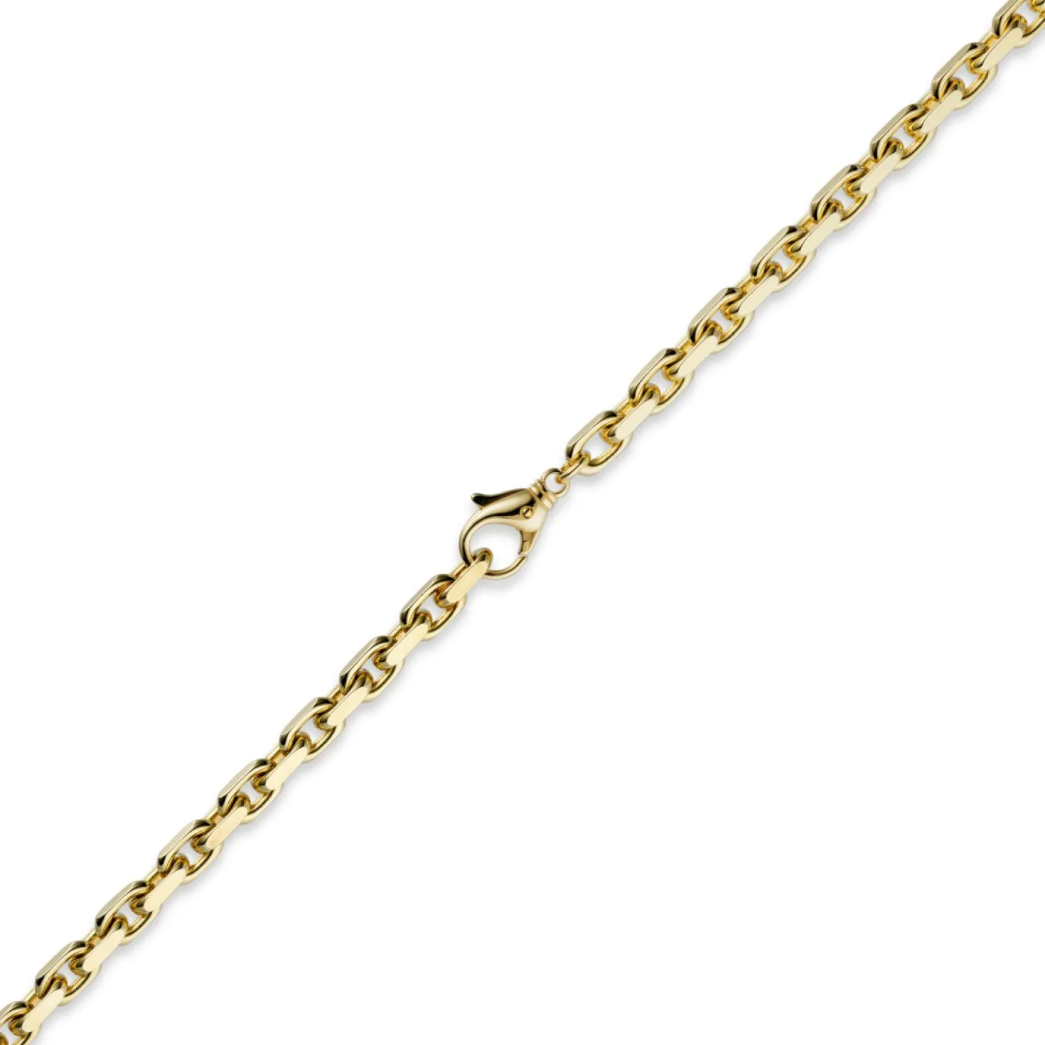 6,5mm Kette Collier Ankerkette aus 585 Gold Gelbgold, 70cm, für Herren