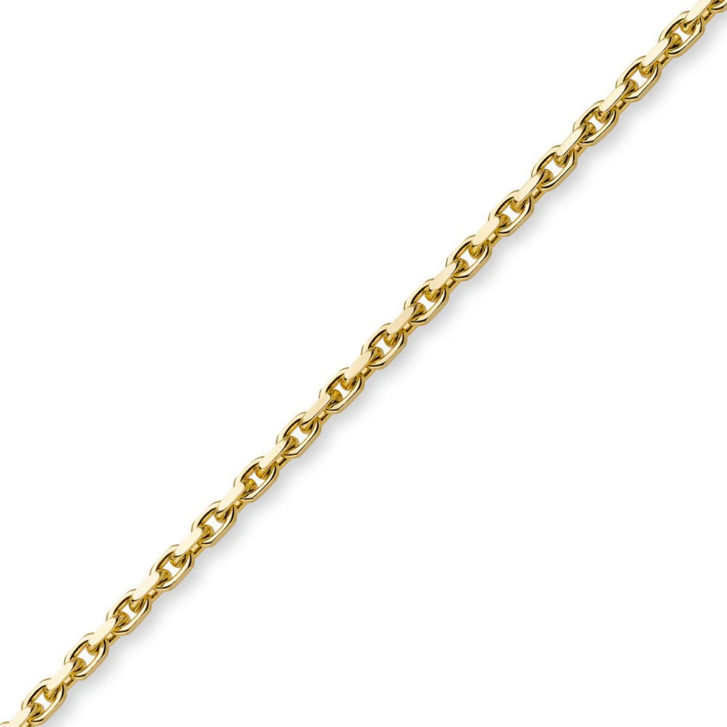 4mm Kette Collier Ankerkette aus 750 Gold Gelbgold, 60cm, Herren