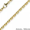 4mm Kette Collier Ankerkette aus 750 Gold Gelbgold, 50cm, Herren