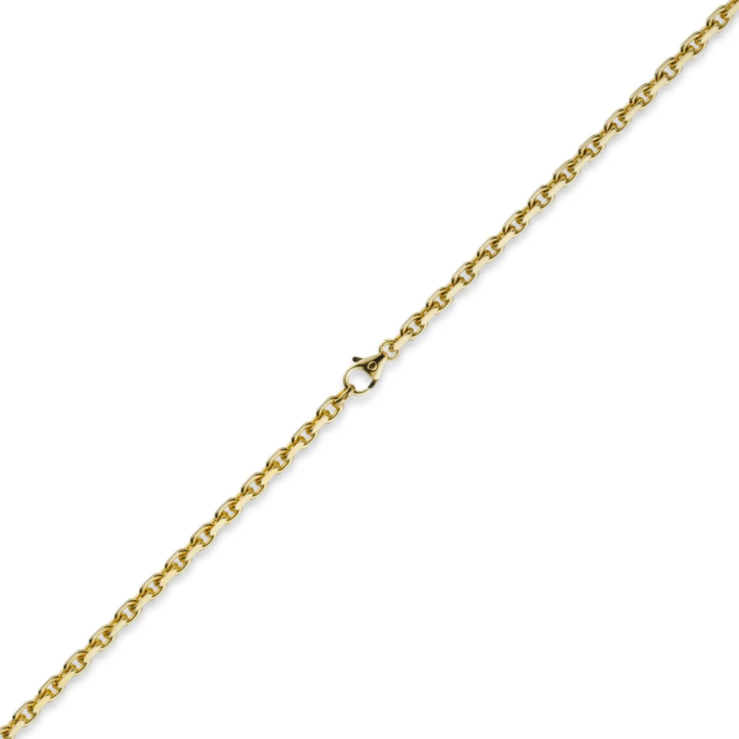 4mm Kette Collier Ankerkette aus 585 Gold Gelbgold, 50cm, Herren