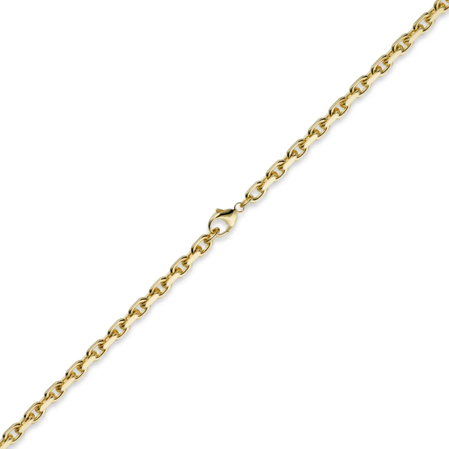 5mm Kette Collier Ankerkette aus 750 Gold Gelbgold, 55cm, Herren