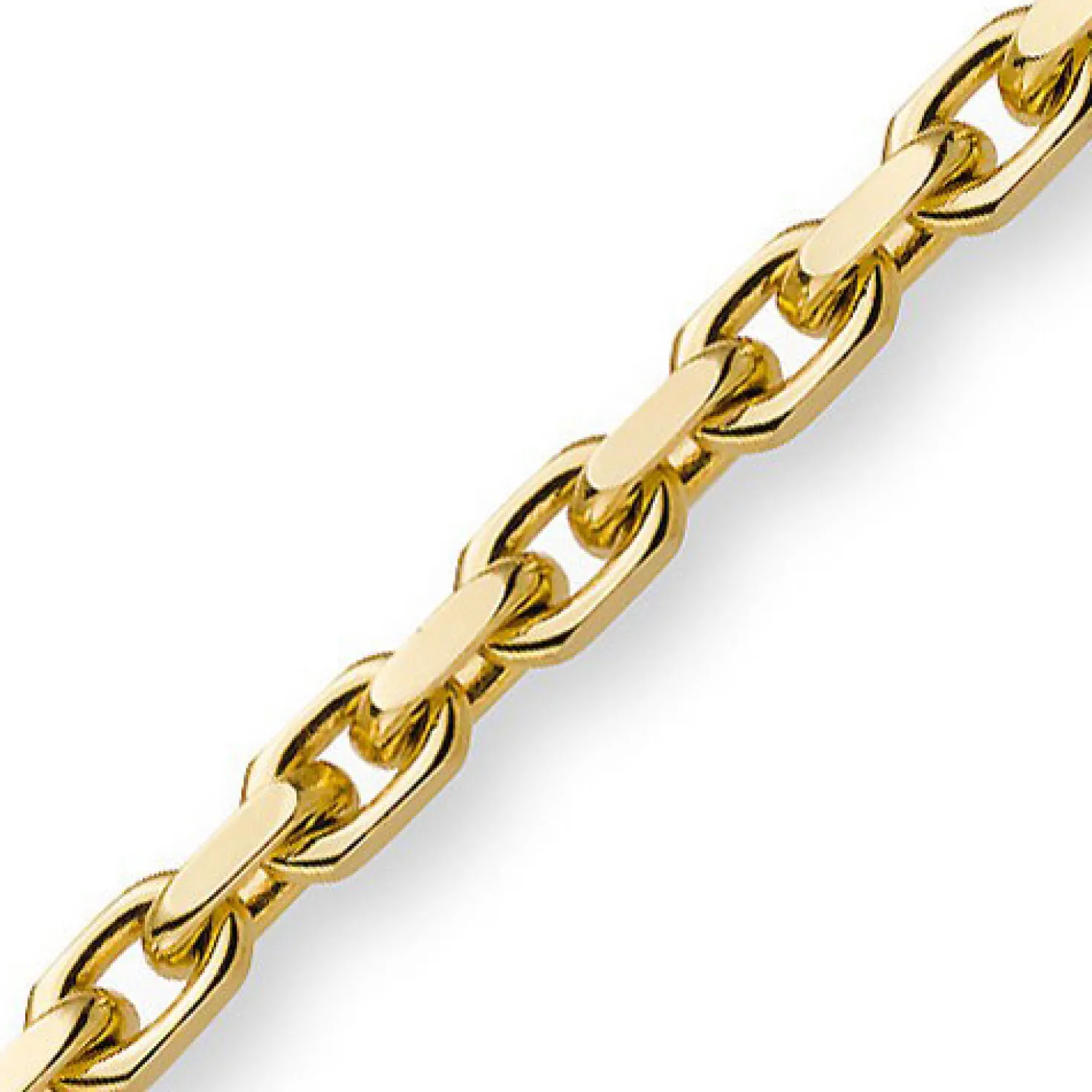 5mm Kette Collier Ankerkette aus 750 Gold Gelbgold 70cm Herren Goldkette
