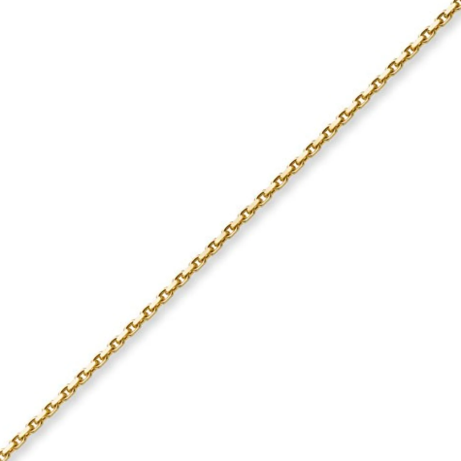 3mm Kette Collier Ankerkette aus 585 Gold Gelbgold, 60cm, Unisex