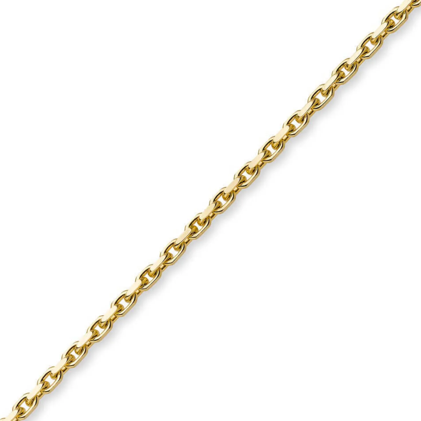 2,5mm Kette Collier Ankerkette aus 750 Gold Gelbgold 70cm Unisex Goldkette