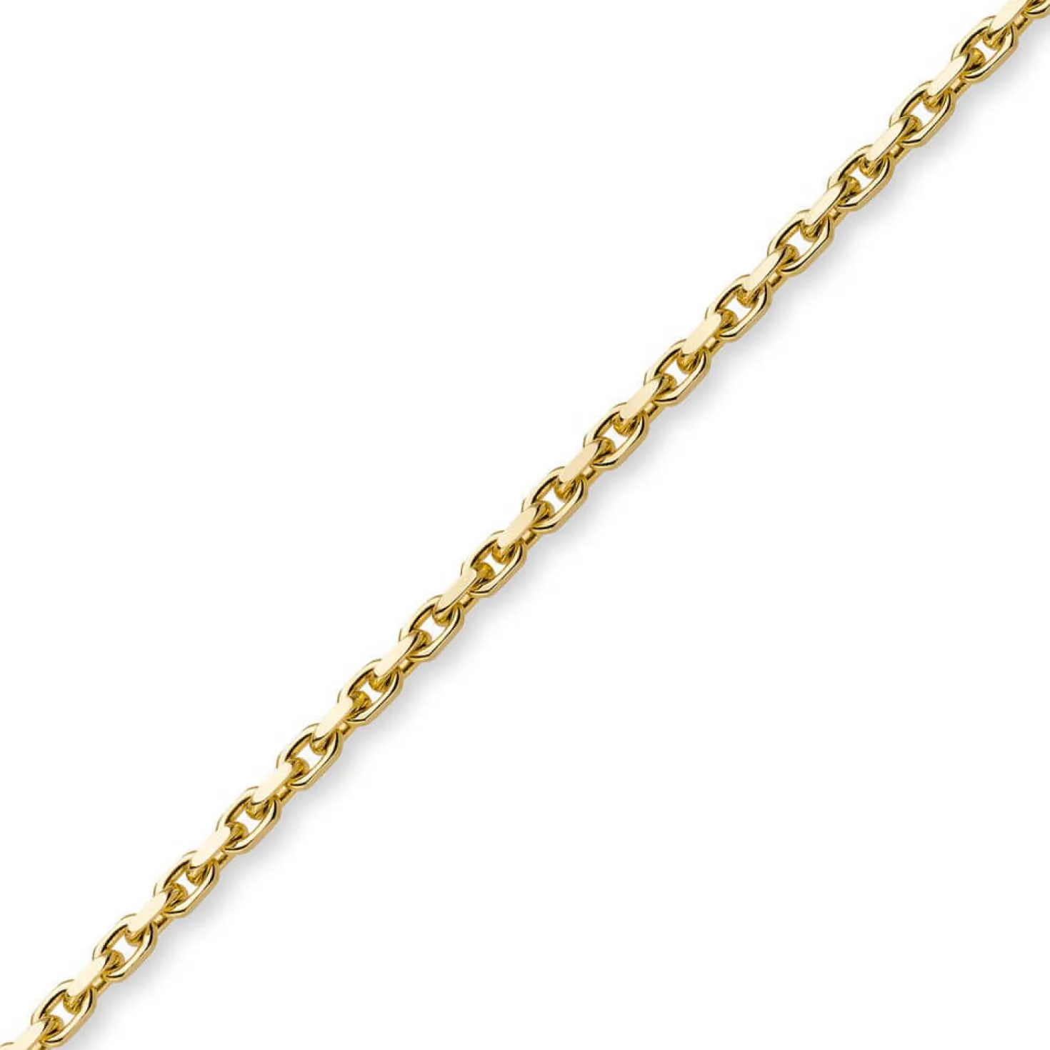 2,5mm Kette Collier Ankerkette aus 750 Gold Gelbgold 55cm Unisex Goldkette