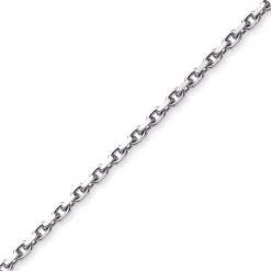 5mm Kette Collier Ankerkette aus 750 Gold Weißgold, 60cm, massiv