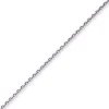 3mm Kette Collier Ankerkette aus 750 Gold Weißgold massiv, 50cm