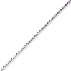 3mm Kette Collier Ankerkette aus 750 Gold Weißgold massiv, 50cm