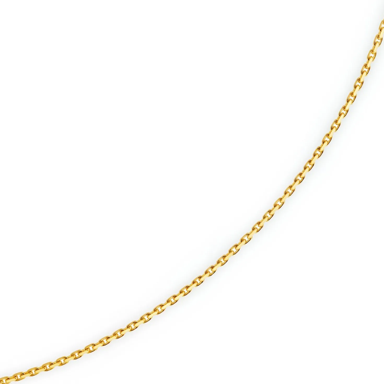 1,8mm Kette Collier Ankerkette diamantiert Halskette aus 585 Gold Gelbgold 42cm