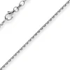 1,5mm Kette Collier Ankerkette diamantiert Halskette aus 750 Gold Weißgold 42cm
