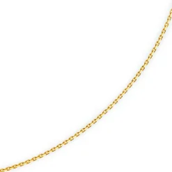 1,8mm Kette Collier Ankerkette diamantiert Halskette aus 750 Gold Gelbgold, 60cm