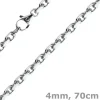 4mm Kette Collier Ankerkette Halskette aus 750 Gold Weißgold massiv 70cm
