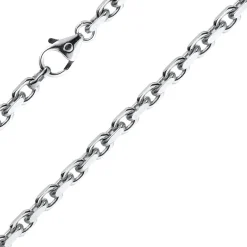 4mm Kette Collier Ankerkette Halskette aus 585 Gold Weißgold massiv 45cm