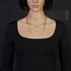 1,5mm Kette Collier Ankerkette Halskette 750 Gold Gelbgold 42cm