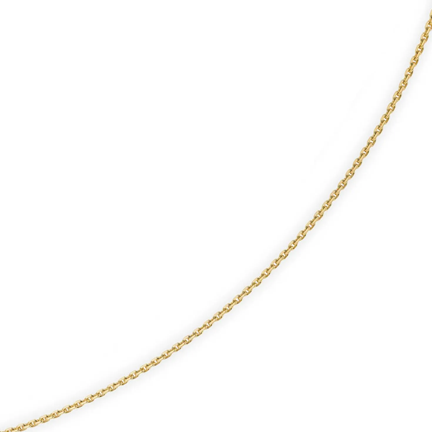 1,5mm Kette Collier Ankerkette Halskette 750 Gold Gelbgold 50cm
