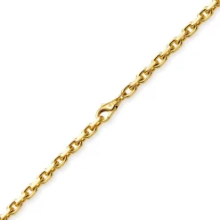 6,5mm Kette Collier Ankerkette Halskette, 750 Gold Gelbgold 60cm für Herren