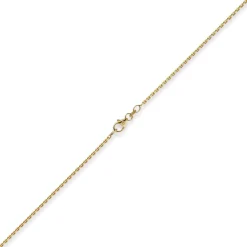 1,5mm Kette Collier Ankerkette Halskette, 585 Gold Gelbgold, 50cm Unisex