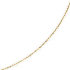 1,5mm Kette Collier Ankerkette Halskette, 585 Gold Gelbgold, 55cm Unisex