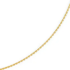 1,8mm Kette Collier Ankerkette Halskette, 585 Gold Gelbgold, 38cm Unisex