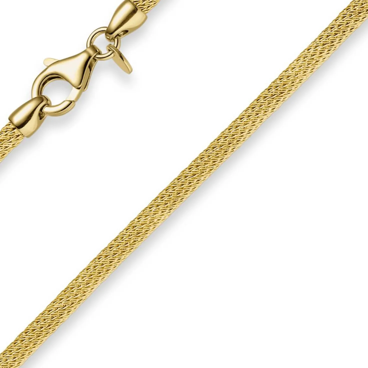 3mm Kette Collier Ankerkette Halskette 750 Gold Weißgold 70cm