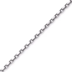 5mm Kette Collier Ankerkette Halskette, 585 Gold Weißgold, 55cm Herren