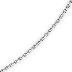 1,8mm Kette Collier Ankerkette Halskette 750 Gold Weißgold 45cm Unisex