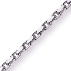 3mm Kette Collier Ankerkette Halskette 585 Gold Weißgold massiv 70cm