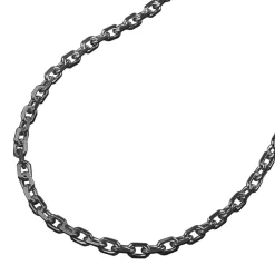2mm Kette Collier Ankerkette Halsschmuck, rhodiniert, 925 Silber, 40cm