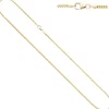 1,2mm Kette Collier Bingokette aus 585 Gold Gelbgold, für Damen, 38cm