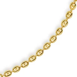 4mm Kette Collier Bohnenkette Schiffsankerkette 585 Gold Gelbgold 45cm