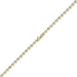 3,5mm Kette Collier Bohnenkette Schiffsankerkette 585 Gold Gelbgold 60cm Unisex