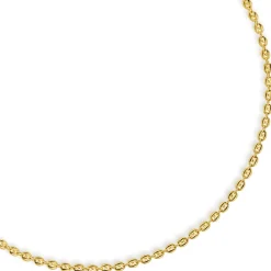 4mm Kette Collier Bohnenkette Schiffsankerkette 585 Gold Gelbgold 55cm Unisex