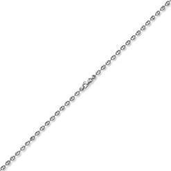 3,5mm Kette Collier Bohnenkette Schiffsankerkette 585 Gold Weißgold 50cm Unisex