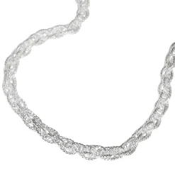3mm Kette Collier Doppelankerkette Halsschmuck, 925 Silber, 42cm