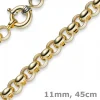 11mm Kette Collier Erbskette aus 585 Gold Gelbgold, 45cm