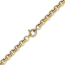 11mm Kette Collier Erbskette aus 585 Gold Gelbgold, 45cm