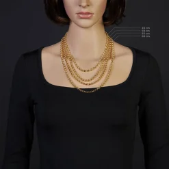5mm Kette Collier Erbskette aus 585 Gold Gelbgold, 45cm