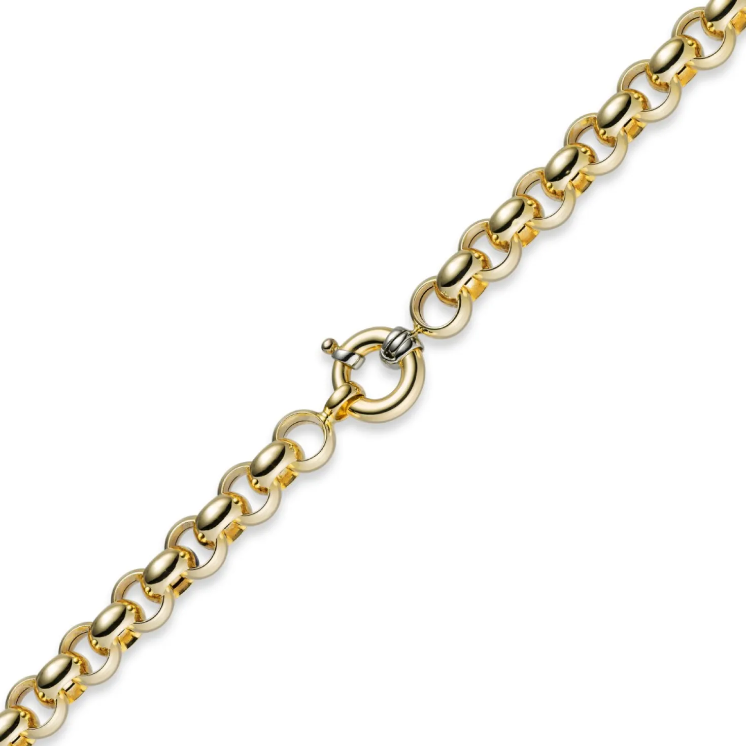 11mm Kette Collier Erbskette aus 585 Gold Gelbgold, 50cm, Unisex