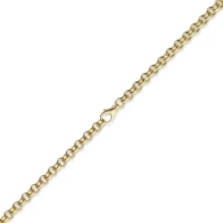 7mm Kette Collier Erbskette aus 585 Gold Gelbgold, 55cm, Unisex