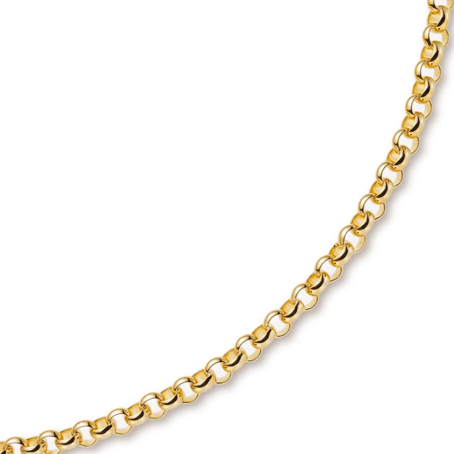 7mm Kette Collier Erbskette aus 585 Gold Gelbgold, 50cm, Unisex