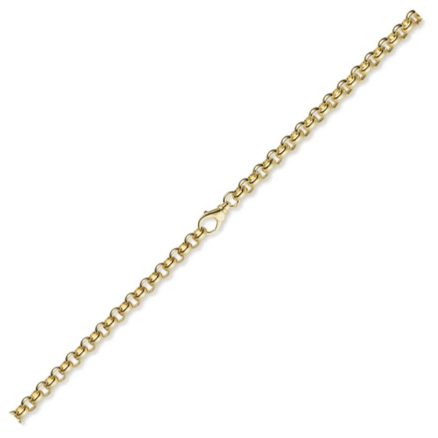 7mm Kette Collier Erbskette aus 750 Gold Gelbgold, 50cm, Unisex