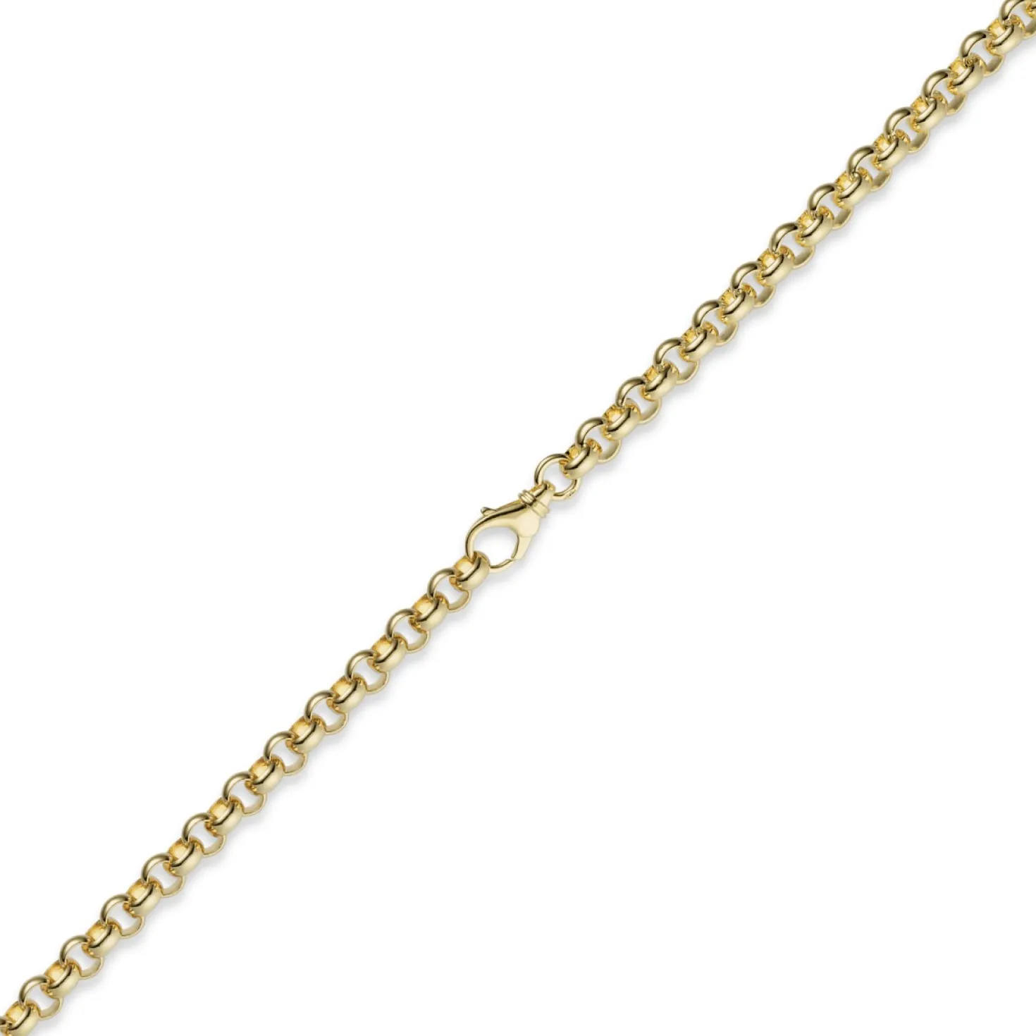 7mm Kette Collier Erbskette aus 585 Gold Gelbgold, 60cm, Unisex
