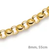 8mm Kette Collier Erbskette aus 750 Gold Gelbgold, 55cm, Unisex