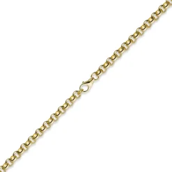 8mm Kette Collier Erbskette aus 750 Gold Gelbgold, 55cm, Unisex