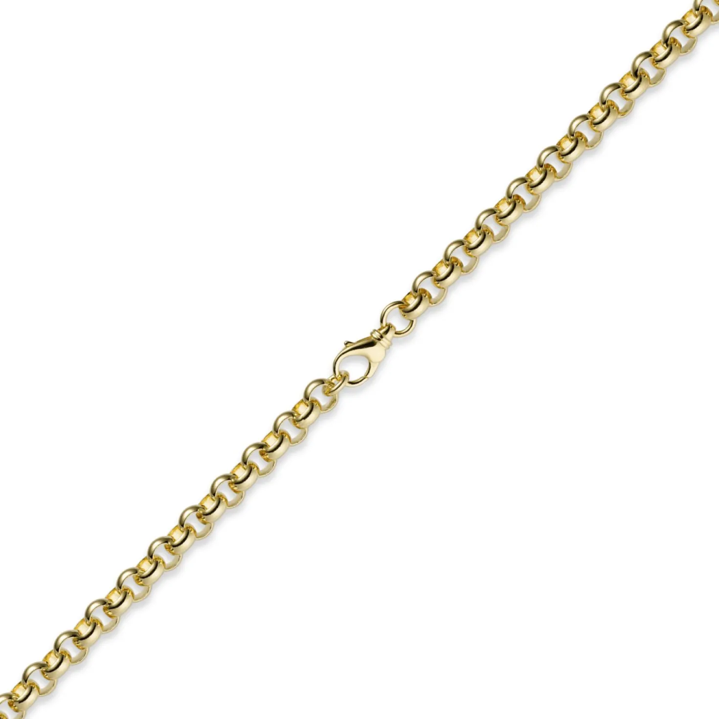 8mm Kette Collier Erbskette aus 750 Gold Gelbgold, 55cm, Unisex