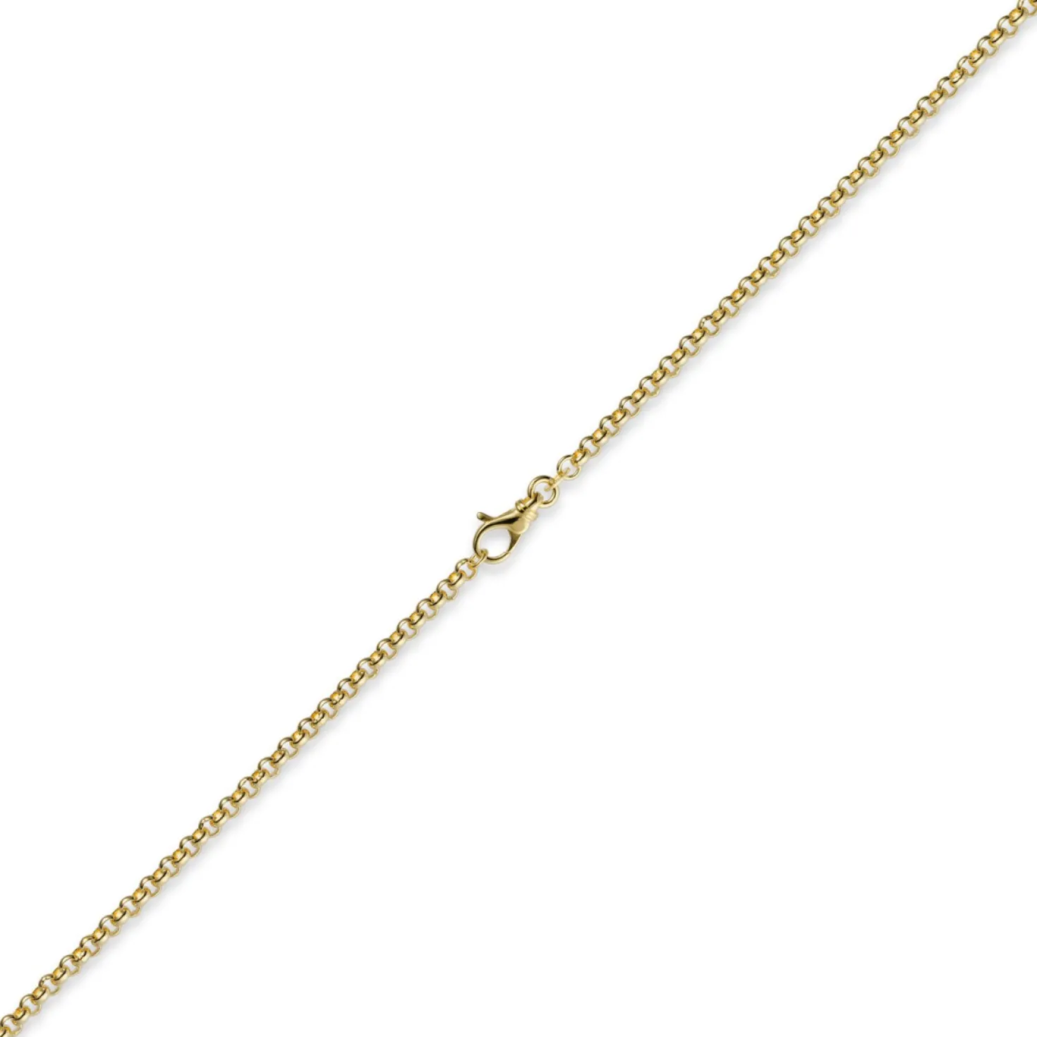 3,5mm Kette Collier Erbskette aus 585 Gold Gelbgold, 55cm, Unisex