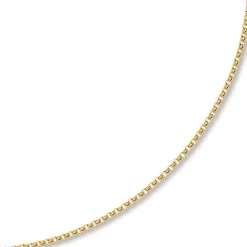 3,5mm Kette Collier Erbskette aus 750 Gold Gelbgold, 60cm, Unisex
