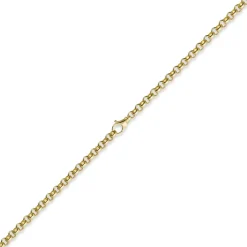 3,5mm Kette Collier Erbskette aus 750 Gold Gelbgold, 50cm, Unisex