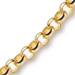 7mm Kette Collier Erbskette aus 750 Gold Gelbgold 55cm Unisex Goldkette